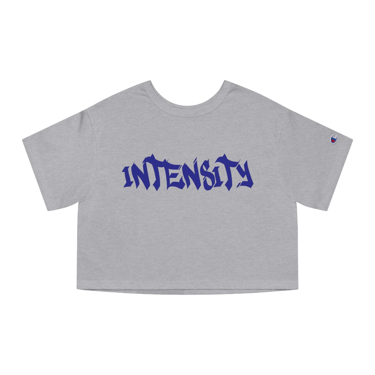 Women's "INTENSITY" Crop Top T-Shirt Blue Logo
