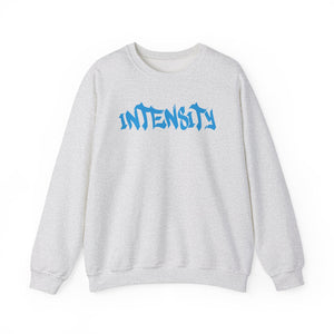 Open image in slideshow, Men&#39;s &quot;INTENSITY&quot; Crewneck Sweatshirt (Baby Blue)
