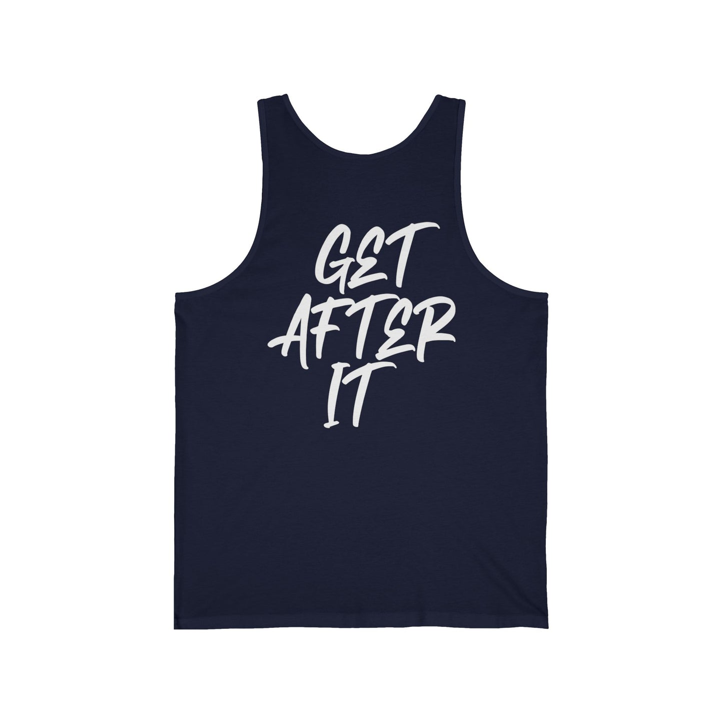 Men's "Get After It" - V1 Tank Top (White)