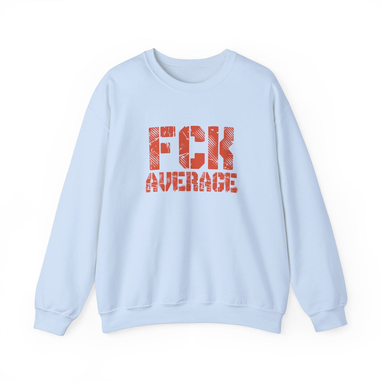Men's "FCK Average" Crewneck (Orange)