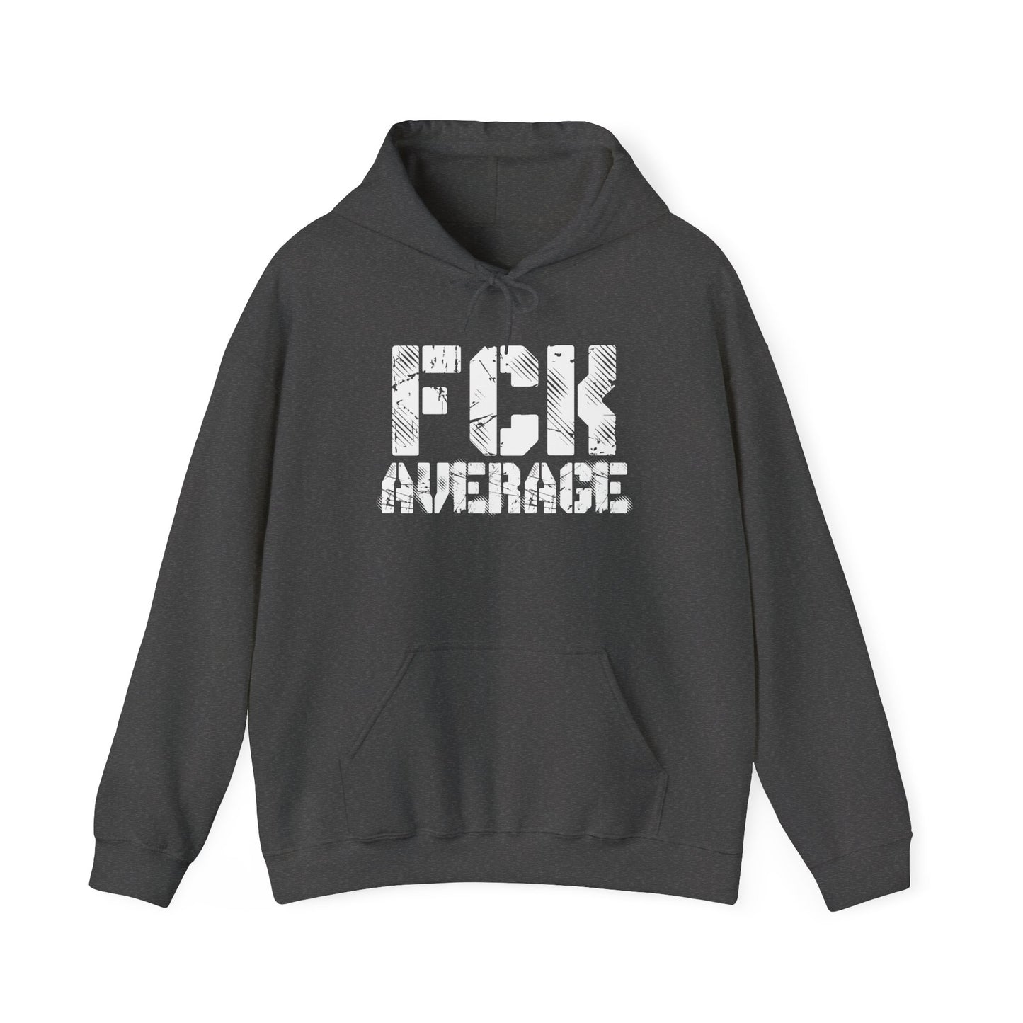 Men's "FCK Average" Heavy Hoodie (White)