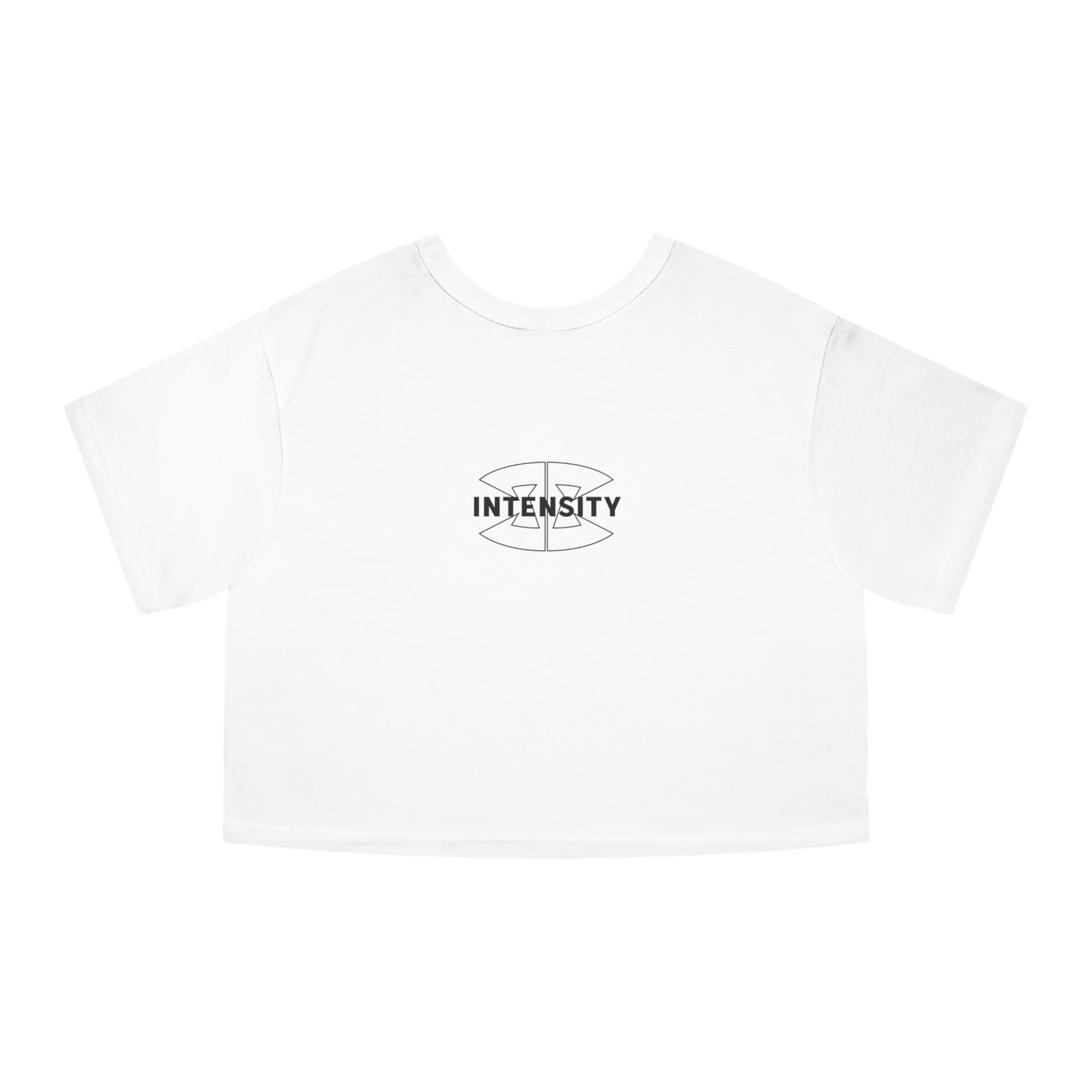 Women's "INTENSITY" Crop Top T-Shirt (Black)