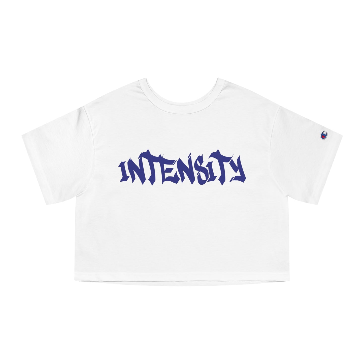 Women's "INTENSITY" Crop Top T-Shirt (Blue)