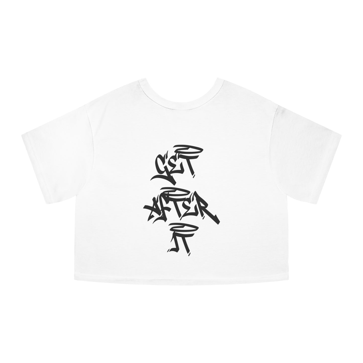 Women's "Get After It" - V2 Crop Top (Black)