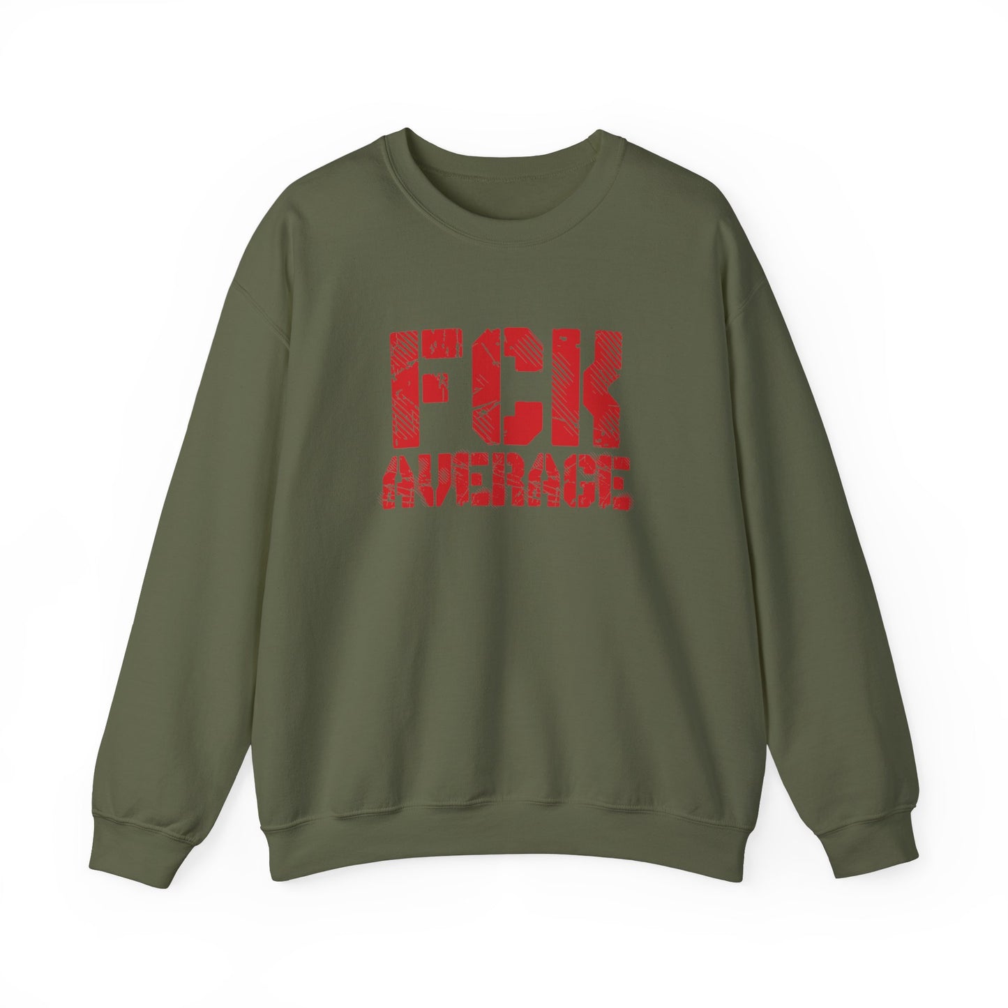 Women's "FCK Average" Crewneck (Red)
