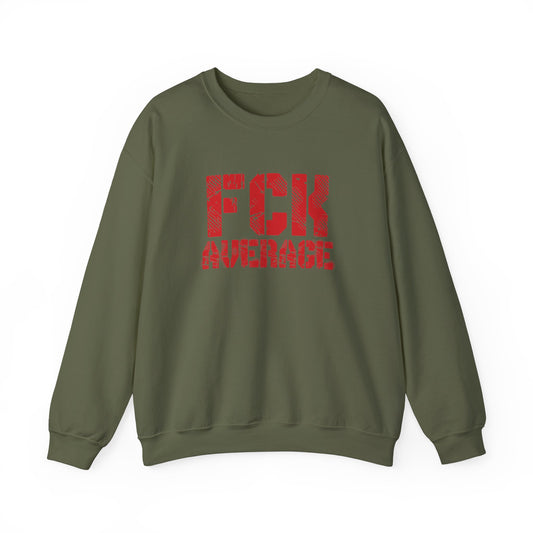 Women's "FCK Average" Crewneck (Red)