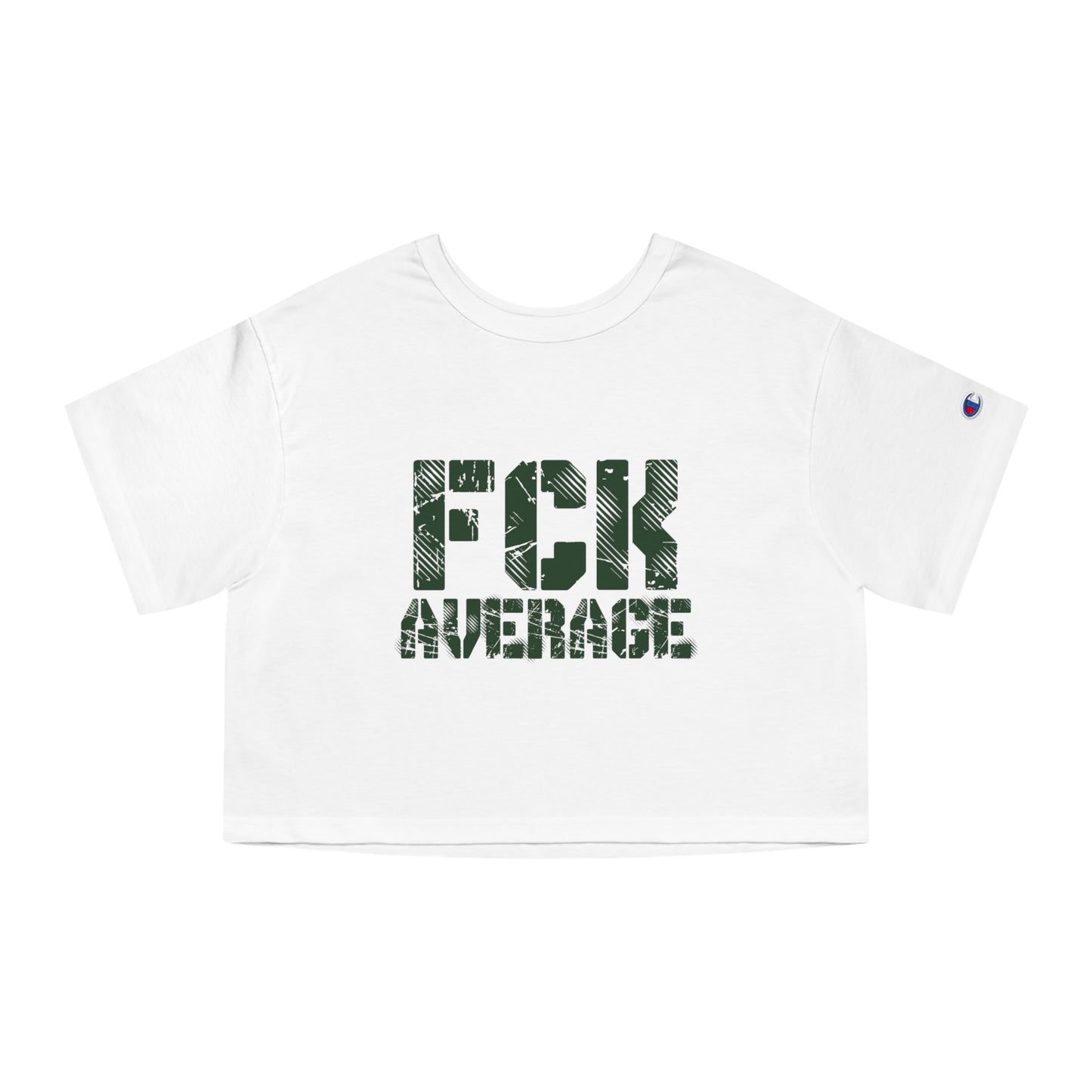 Women's "FCK Average" Crop Top (Green)