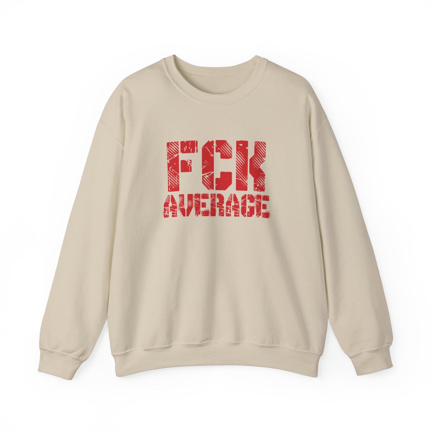 Women's "FCK Average" Crewneck (Red)