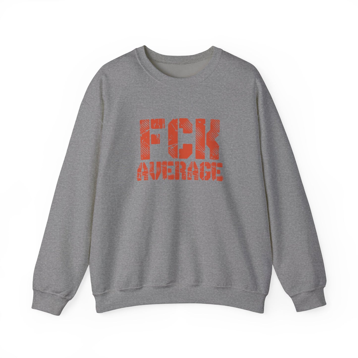 Men's "FCK Average" Crewneck (Orange)