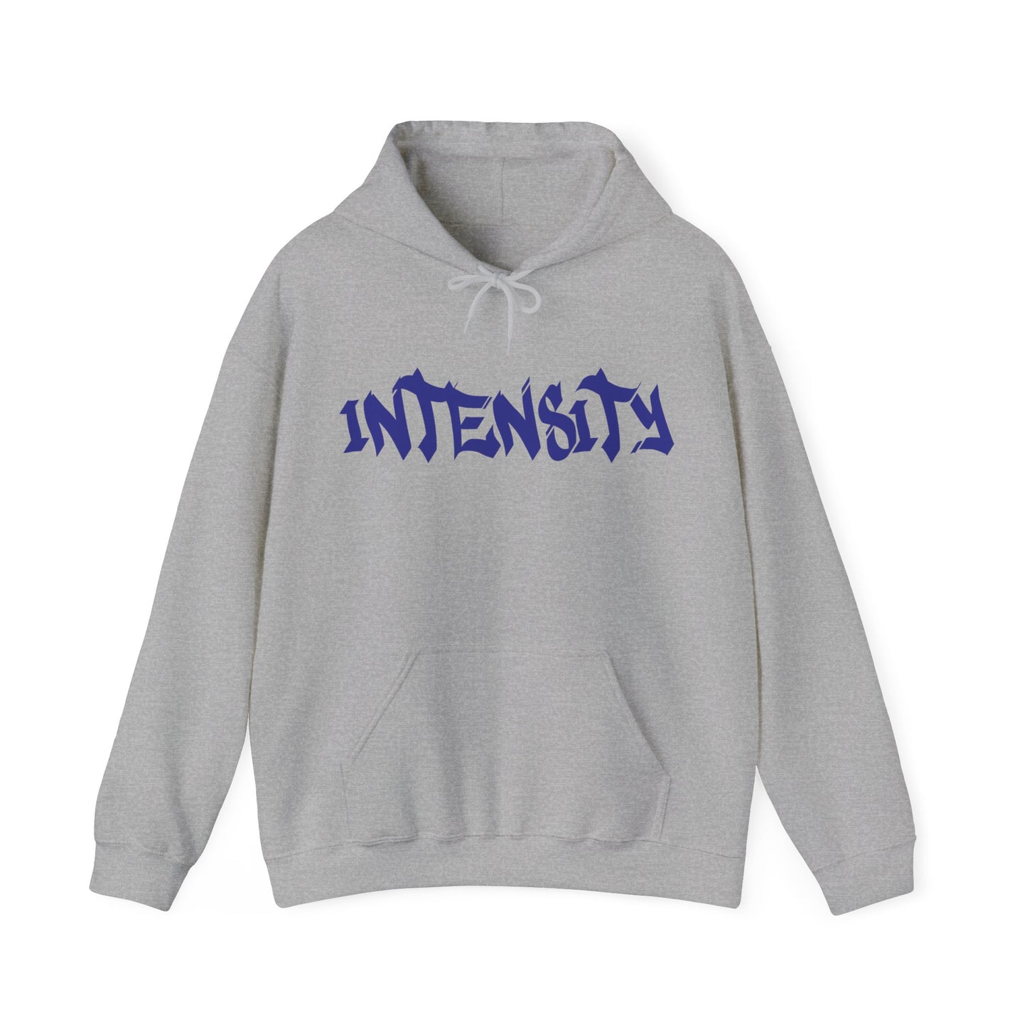 Men's "INTENSITY" Heavy Hoodie Blue Logo