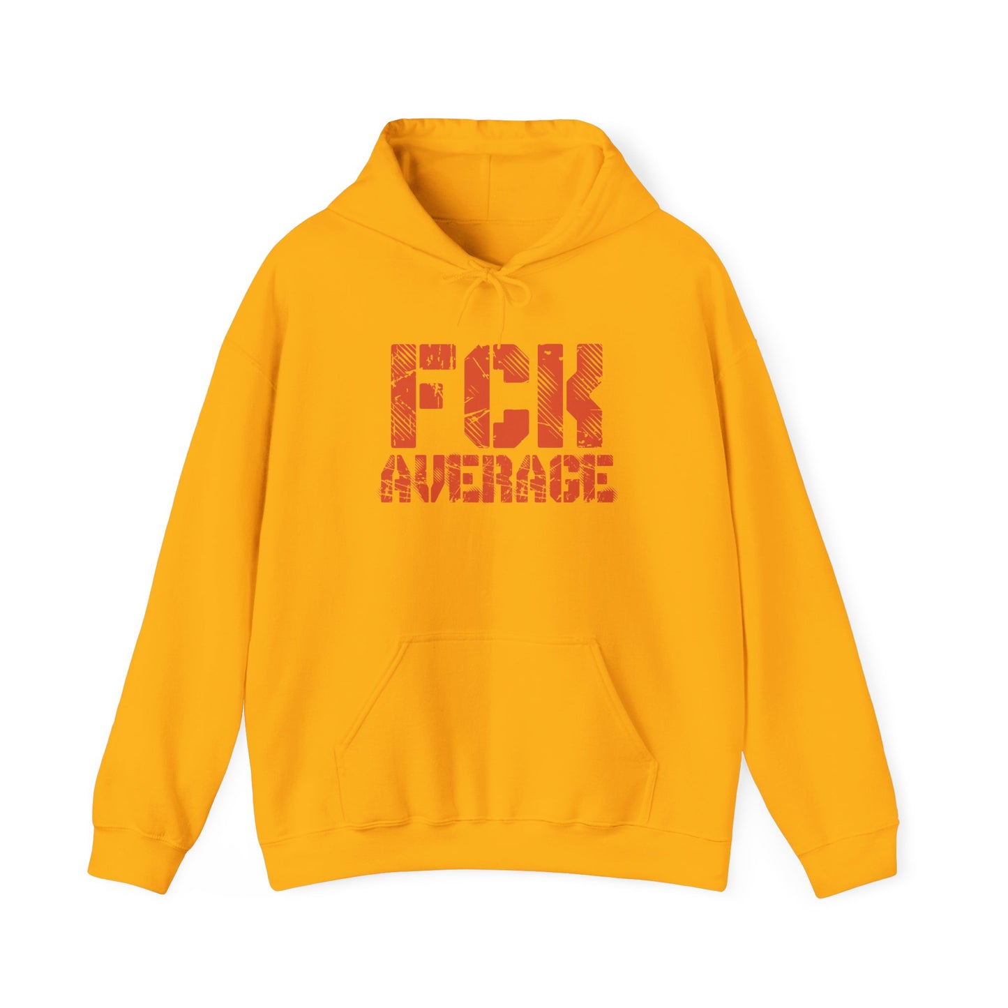 Women's "FCK Average" Heavy Hoodie (Orange)