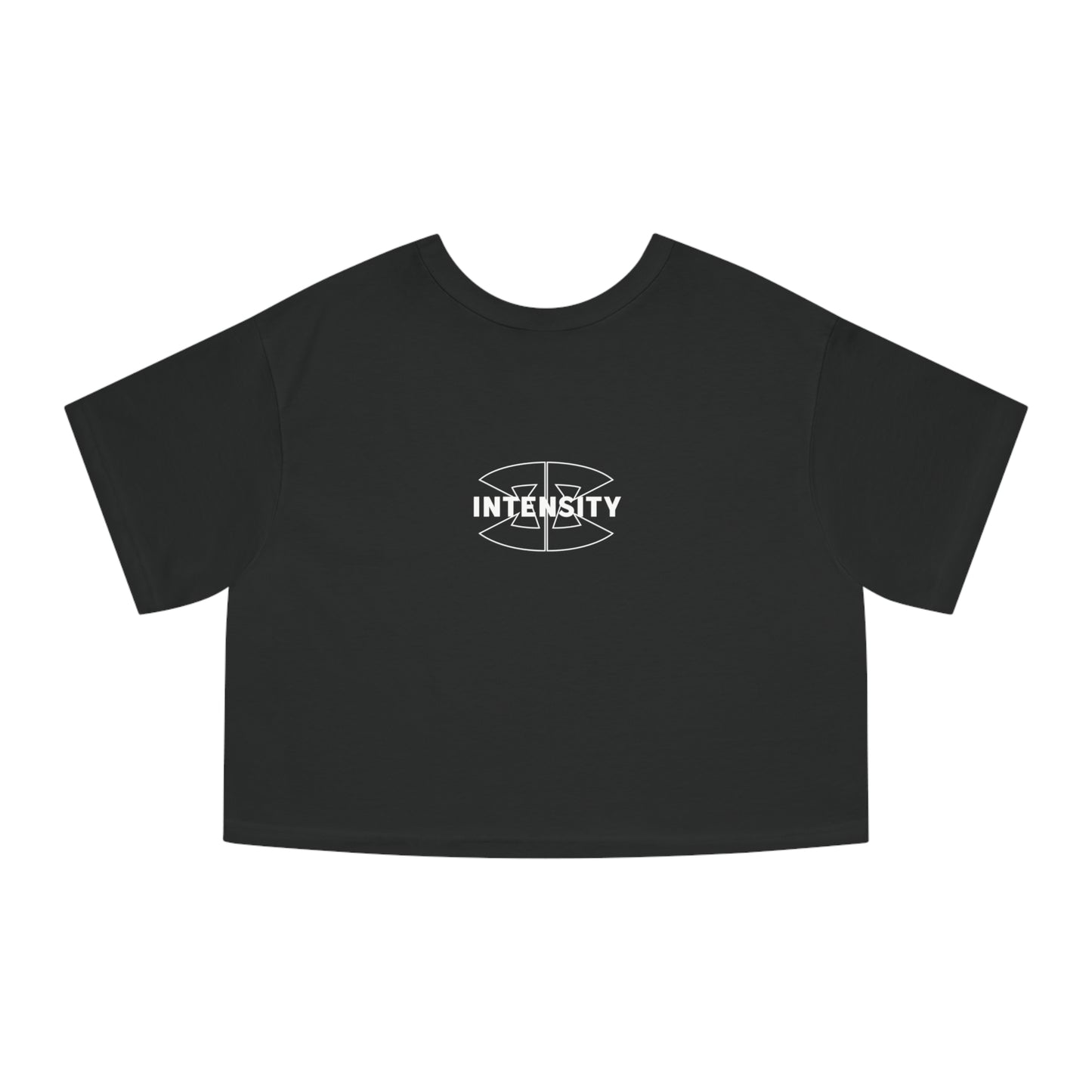 Women's "INTENSITY" Crop Top T-Shirt (White)
