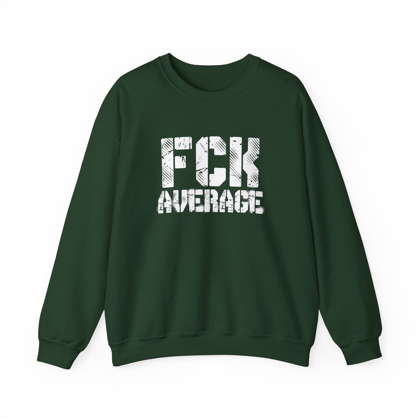 Men's "FCK Average" Crewneck (White)