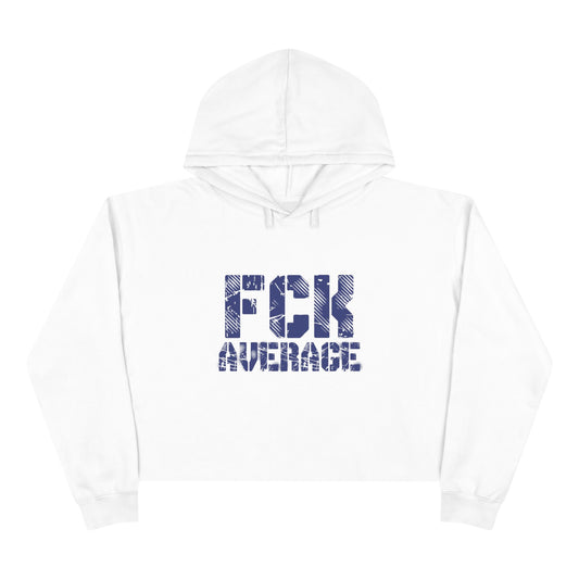 Women's "FCK Average" Crop Hoodie - Blue