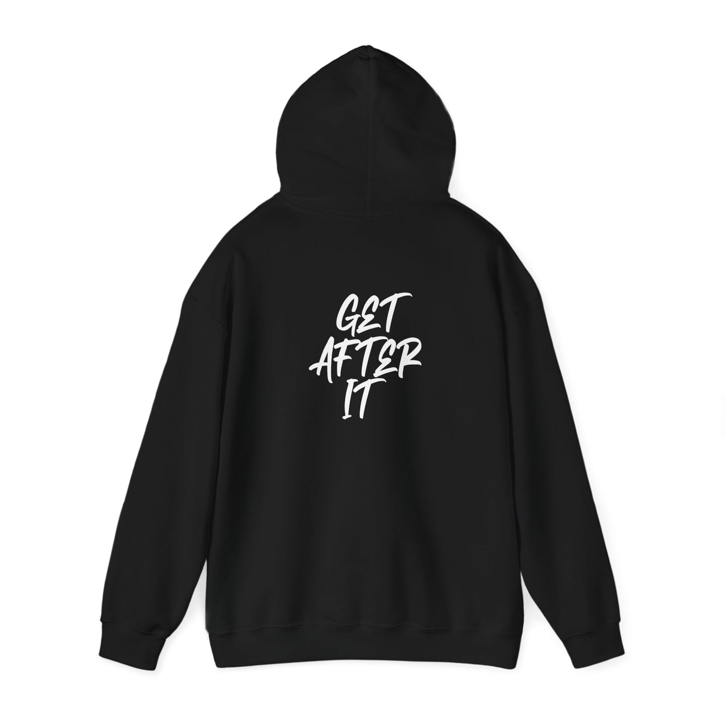 Men's "Get After It" - V1 Heavy Hoodie (White)