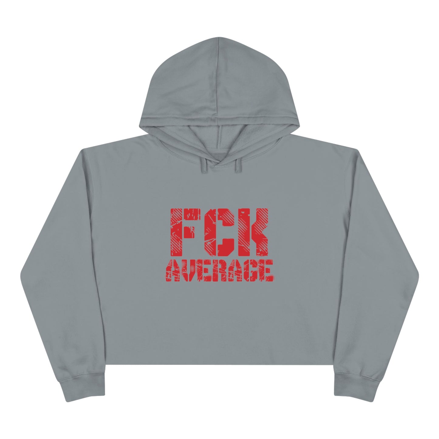 Women's "FCK Average" Crop Hoodie - Red