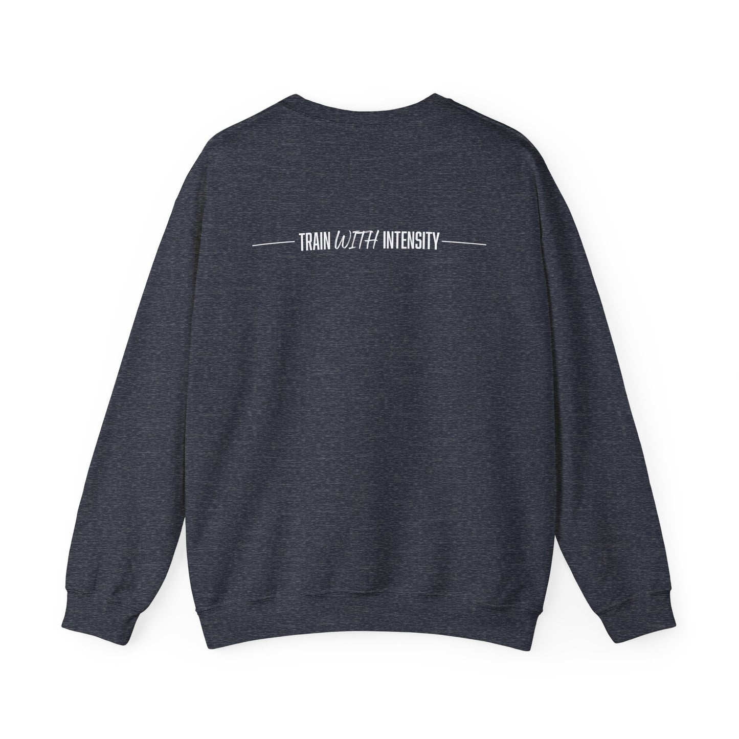Men's "Train With Intensity" Crewneck Sweatshirt (White)