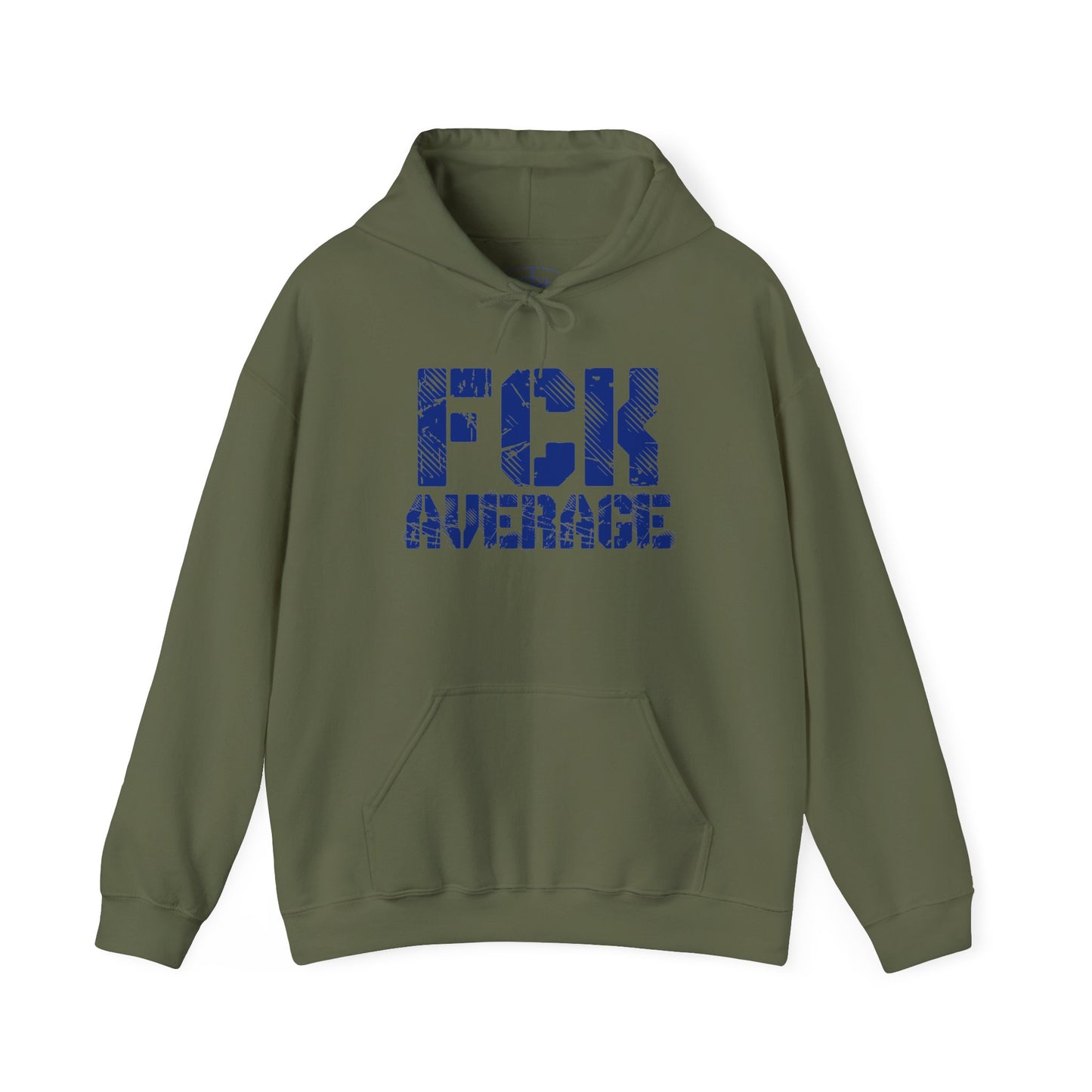 Men's "FCK Average" Heavy Hoodie (Blue)