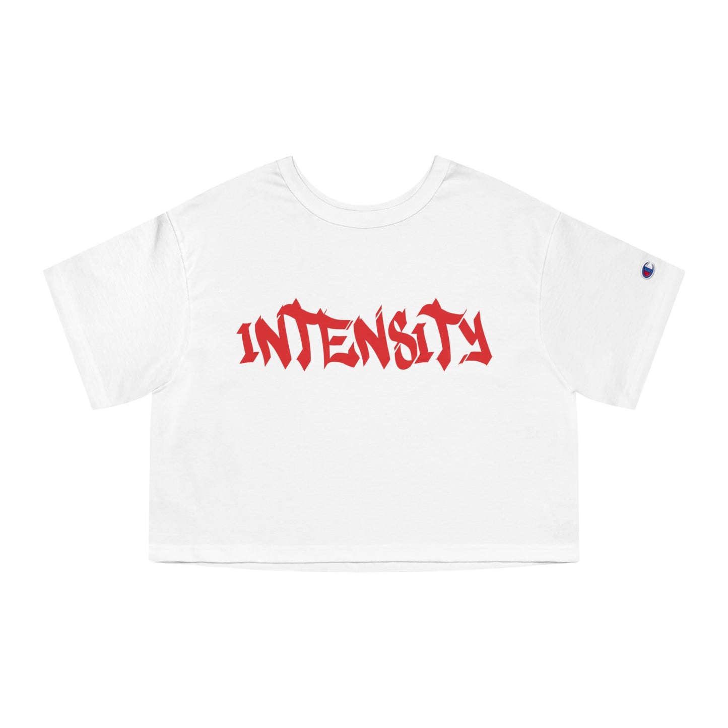 Women's "INTENSITY" Crop Top T-Shirt (Red)