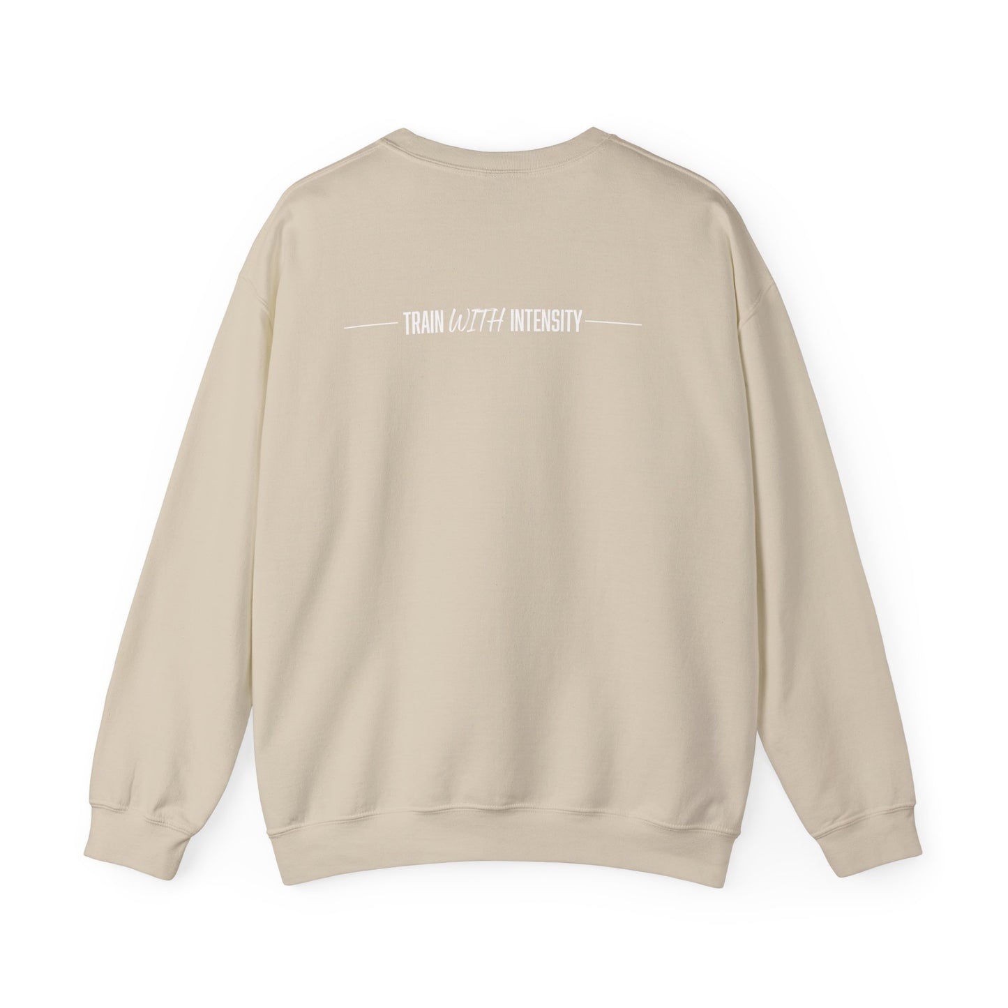 Women's "Train With Intensity" Crewneck Sweatshirt (White)
