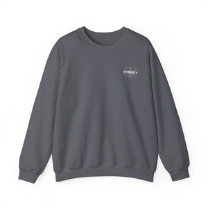 Open image in slideshow, Men&#39;s &quot;Train With Intensity&quot; Crewneck Sweatshirt (White)
