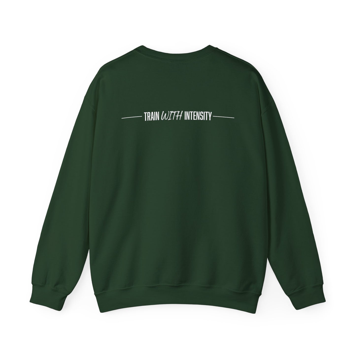 Men's "Train With Intensity" Crewneck Sweatshirt (White)