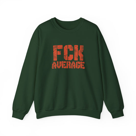 Women's "FCK Average" Crewneck (Orange)