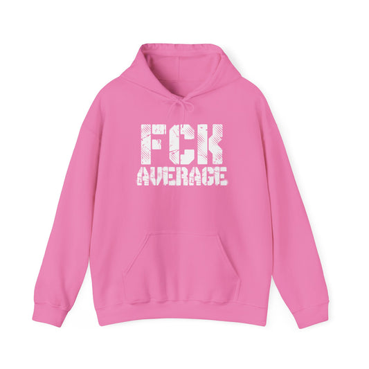 Women's "FCK Average" Heavy Hoodie (White)