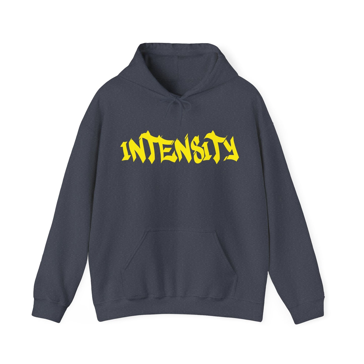 Men's "INTENSITY" Heavy Hoodie Yellow Logo