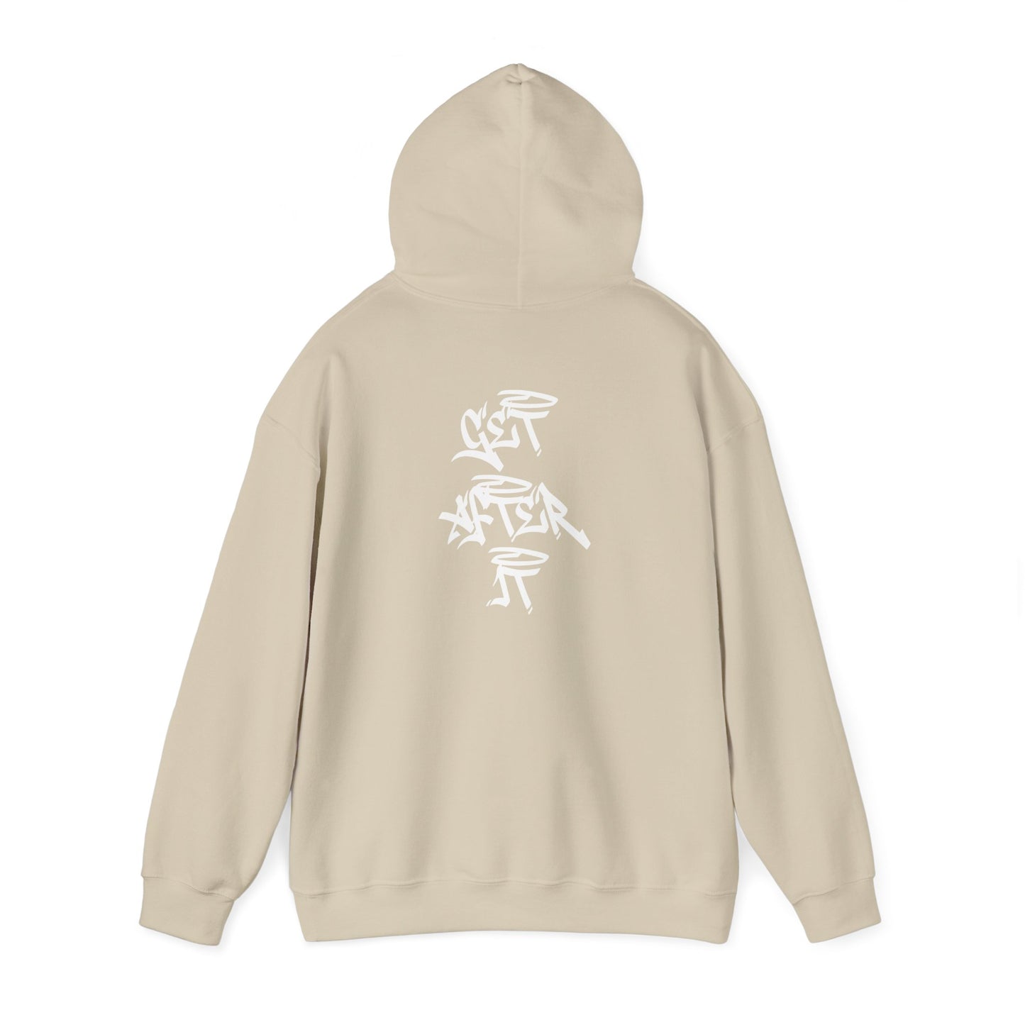 Men's "Get After It" - V2 Heavy Hoodie (White)