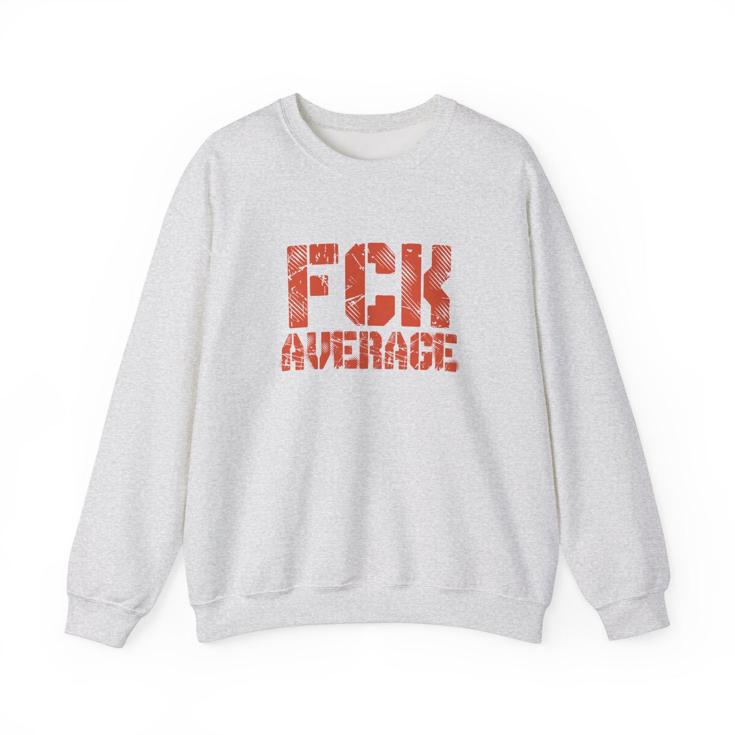 Men's "FCK Average" Crewneck (Orange)