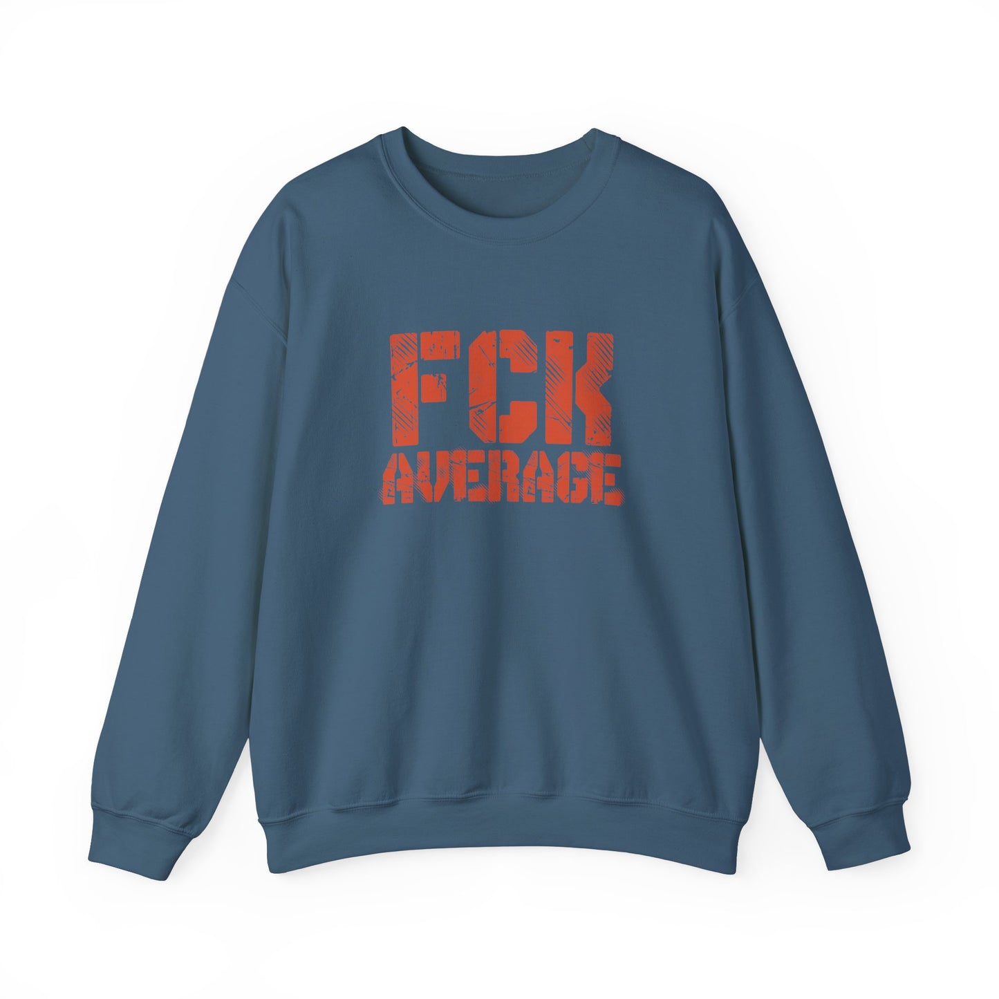 Men's "FCK Average" Crewneck (Orange)