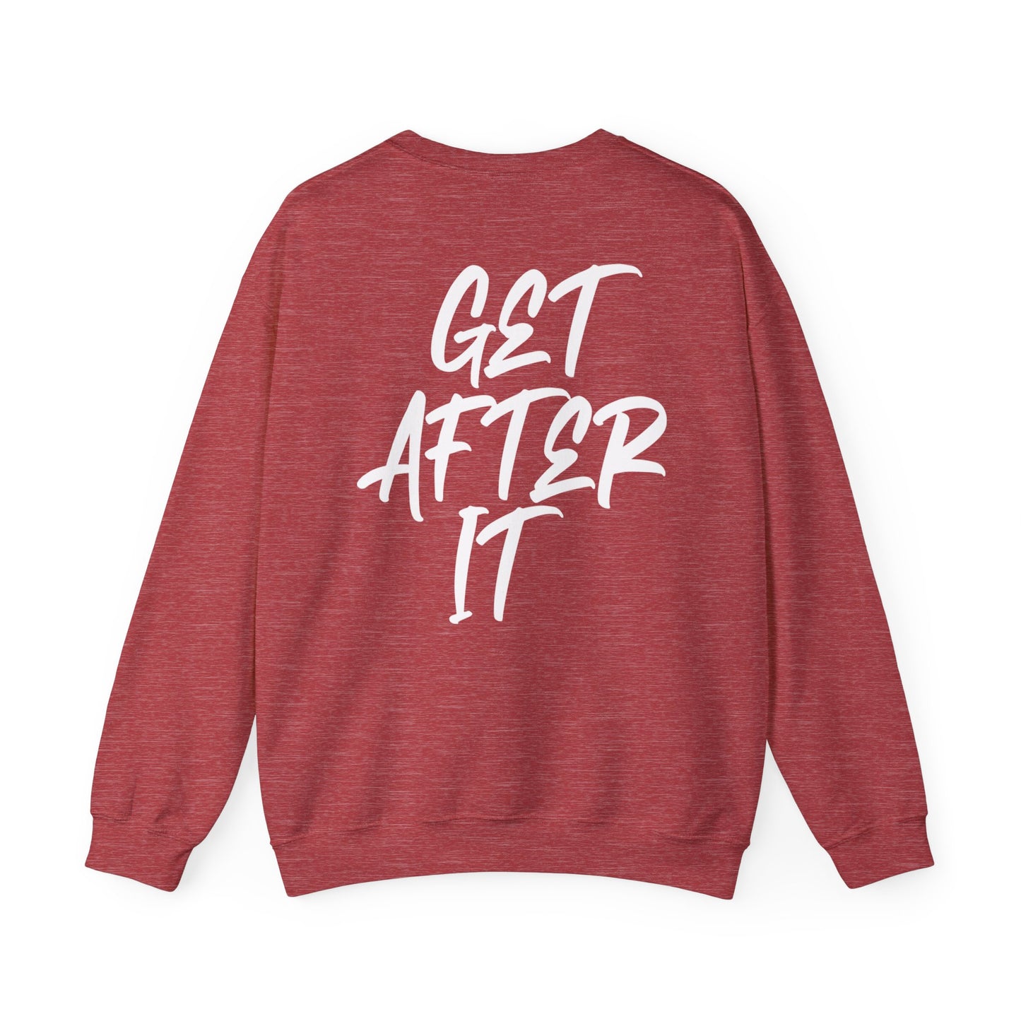Men's "Get After It"- V1 Crewneck Sweatshirt (White)