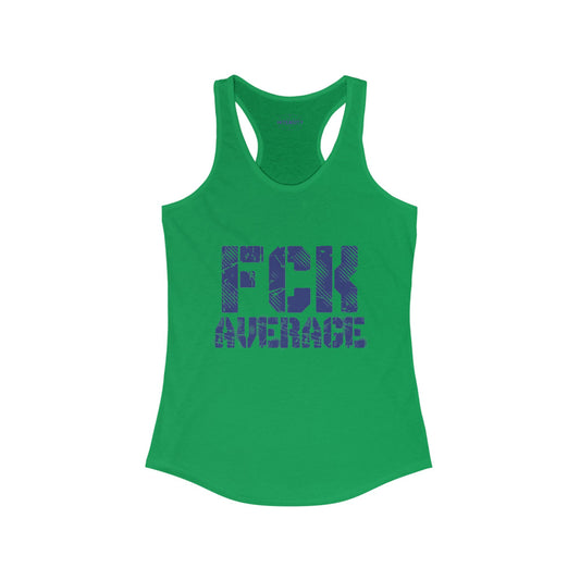 Women's "FCK Average" Tank Top (Blue)