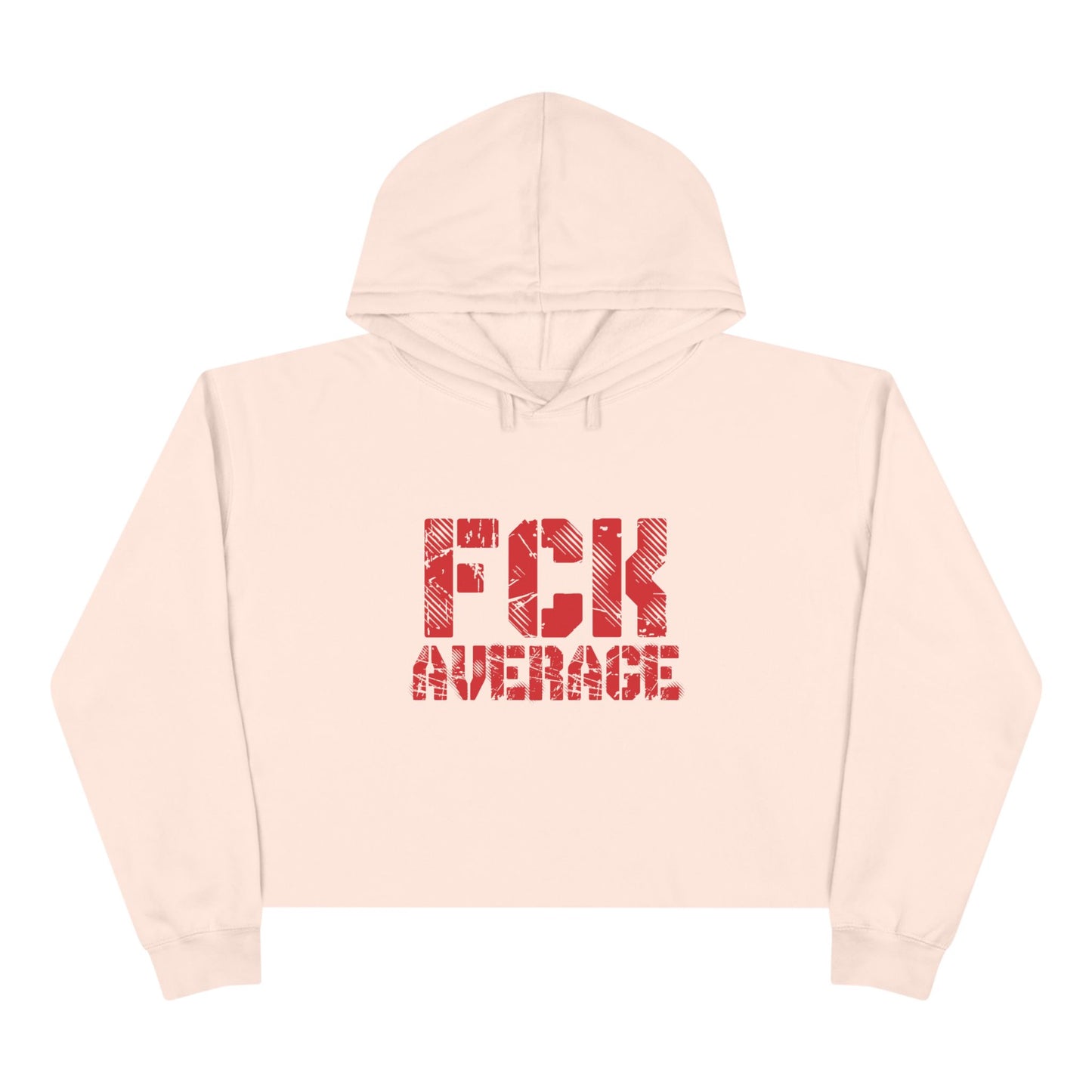 Women's "FCK Average" Crop Hoodie - Red