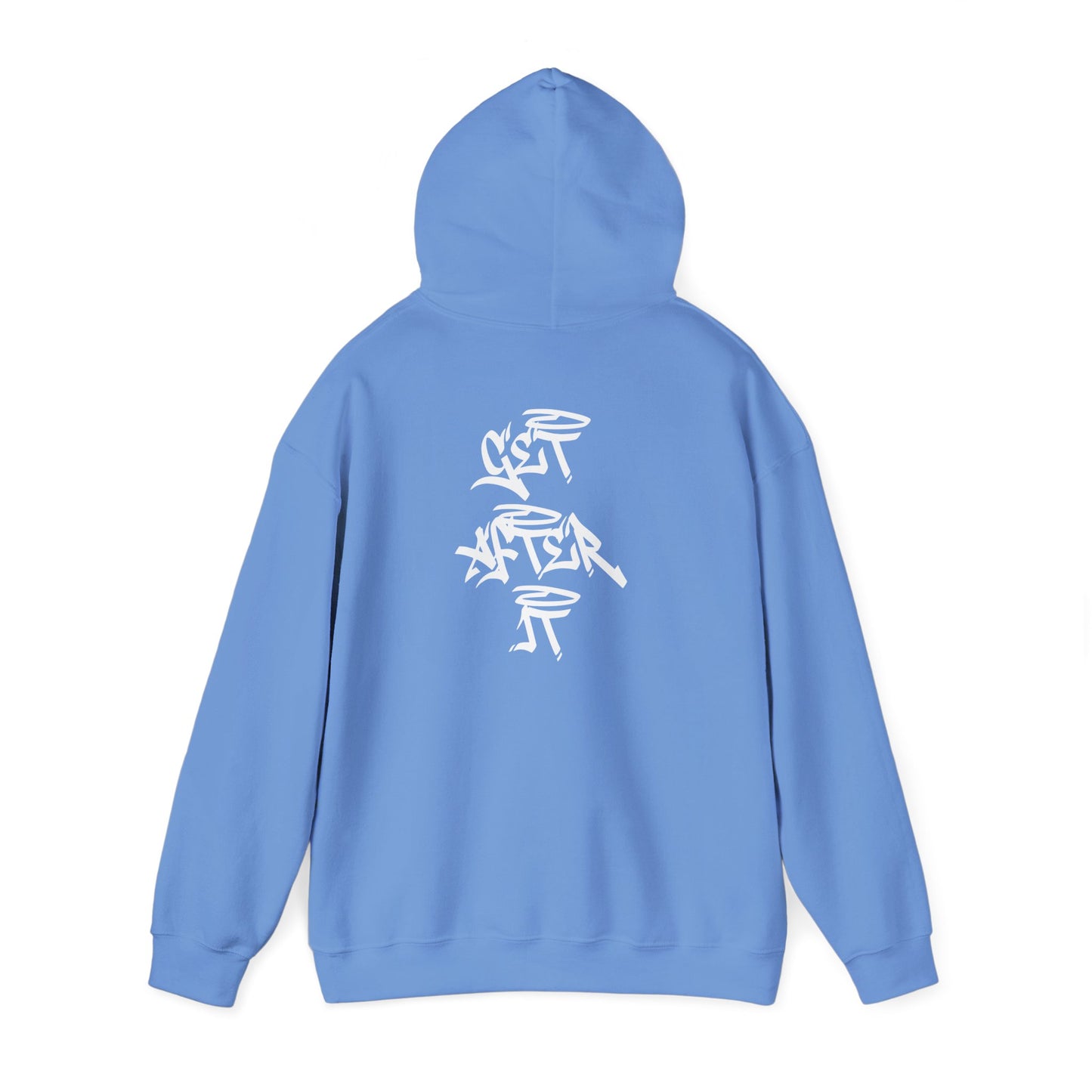 Men's "Get After It" - V2 Heavy Hoodie (White)