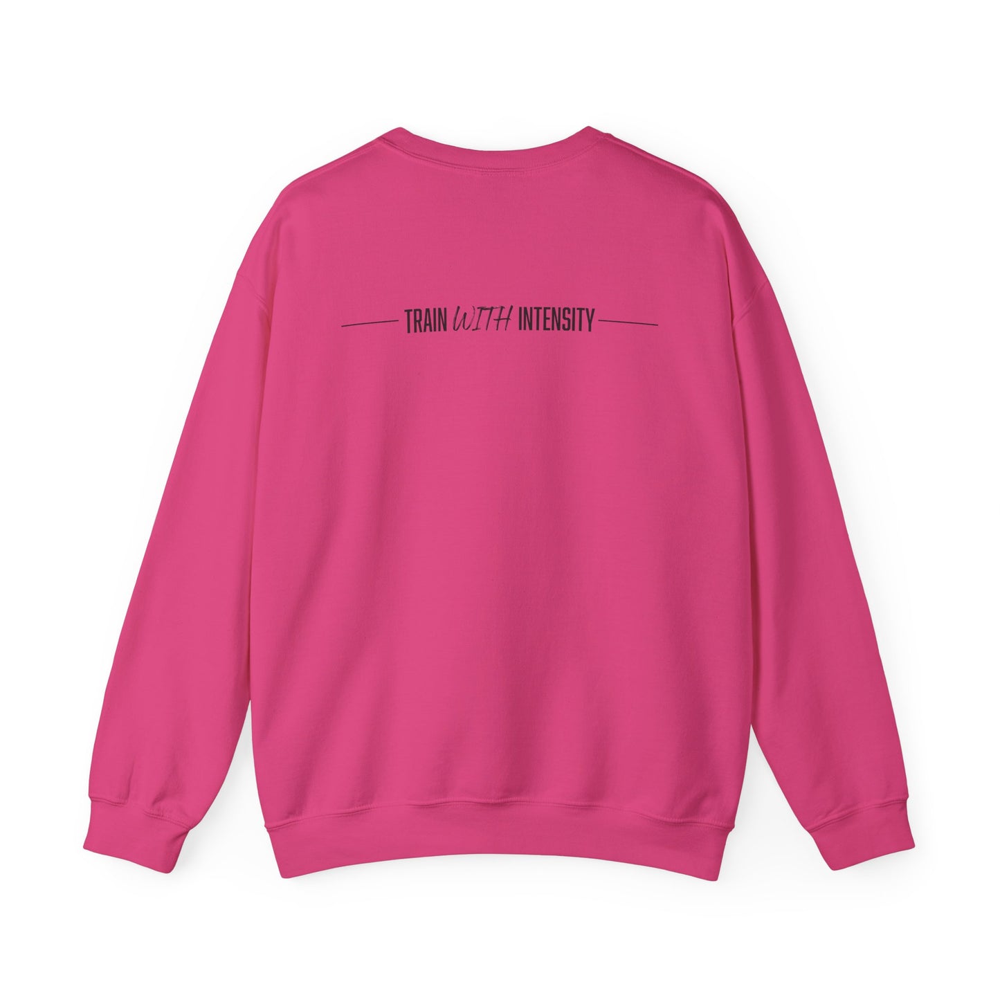 Women's "Train With Intensity" Crewneck Sweatshirt (Black)