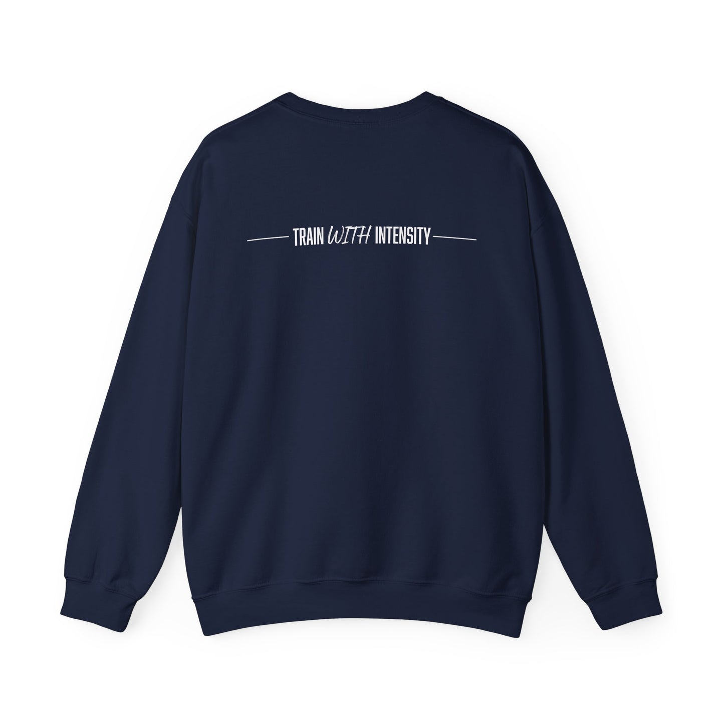 Men's "Train With Intensity" Crewneck Sweatshirt (White)