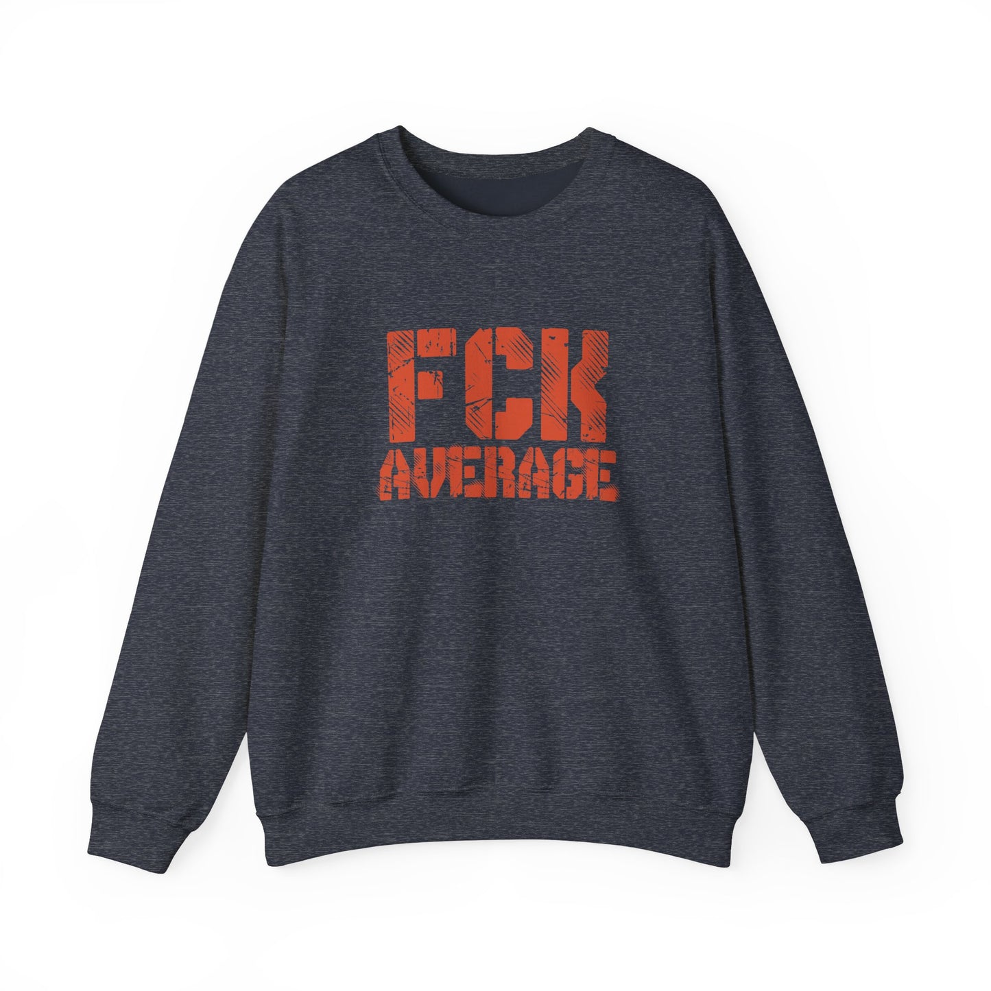 Men's "FCK Average" Crewneck (Orange)