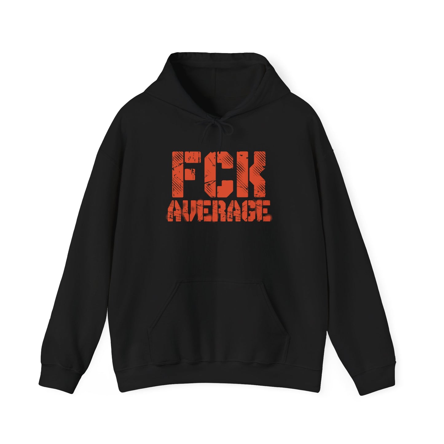 Women's "FCK Average" Heavy Hoodie (Orange)
