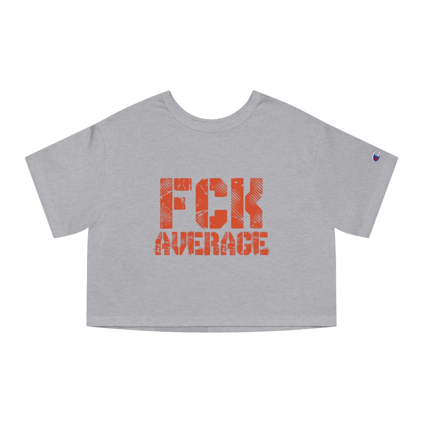 Women's "FCK Average" Crop Top (Orange)