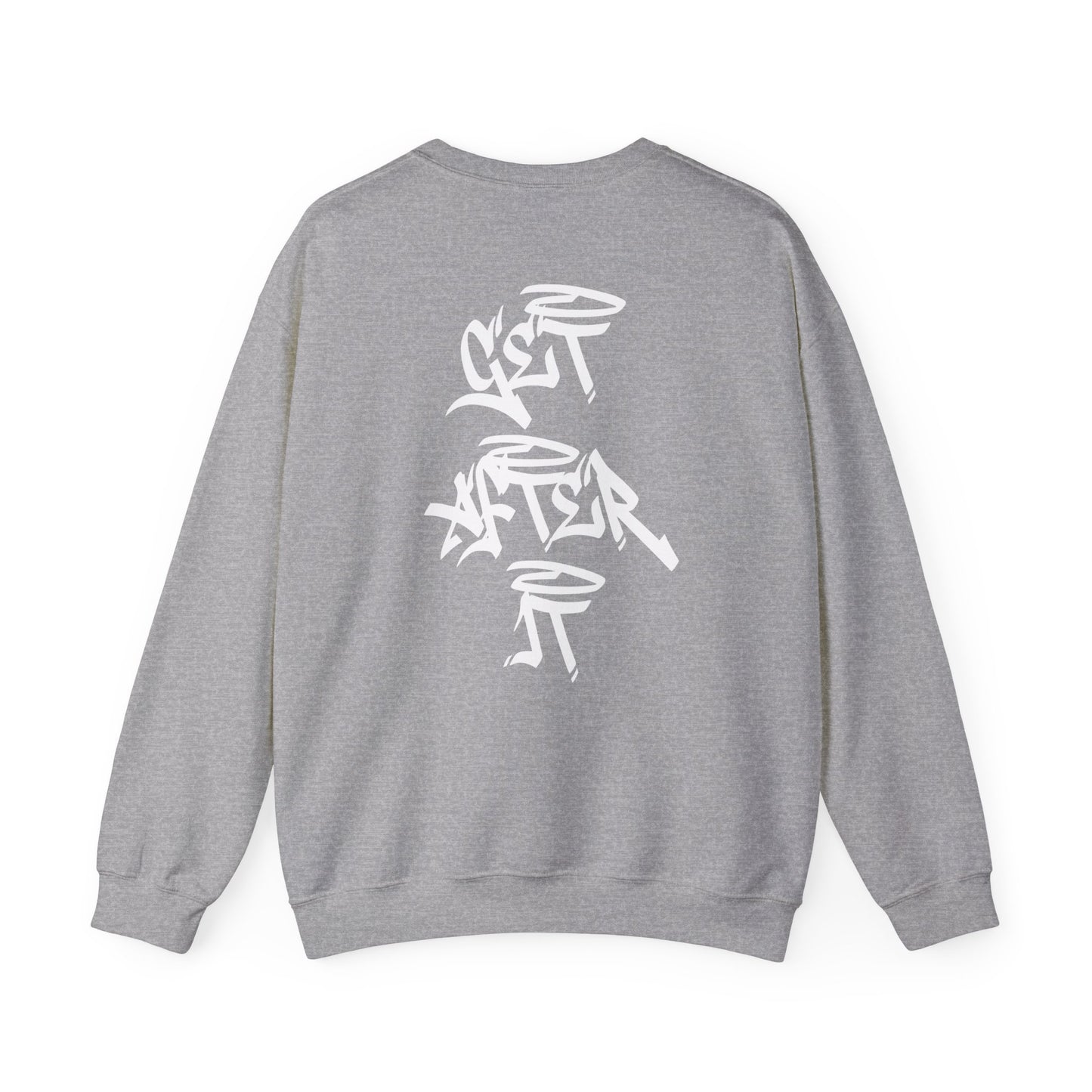 Men's "Get After It"- V2 Crewneck (White)