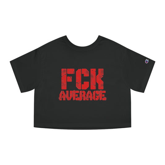 Women's "FCK Average" Crop Top (Red)