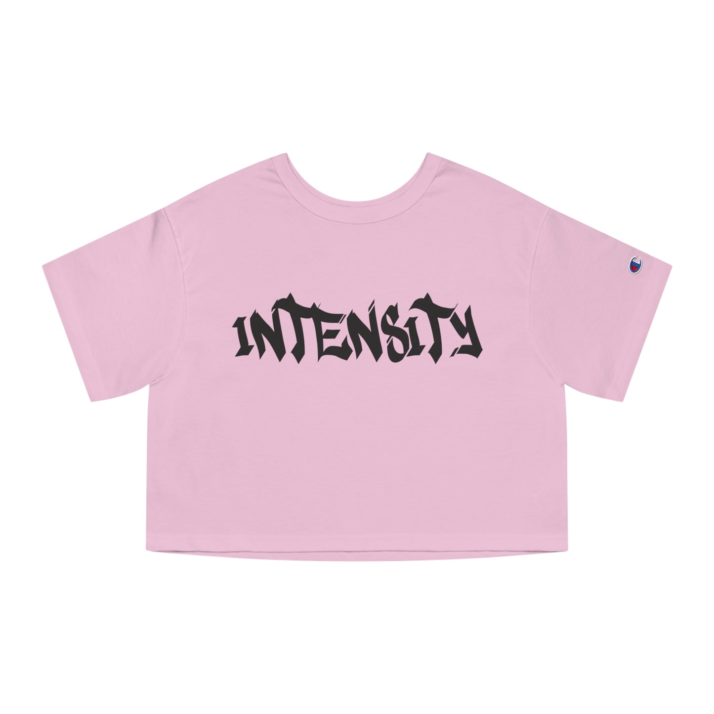 Women's "INTENSITY" Crop Top T-Shirt (Black)