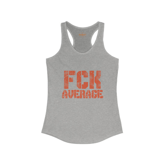 Women's "FCK Average" Tank Top (Orange)