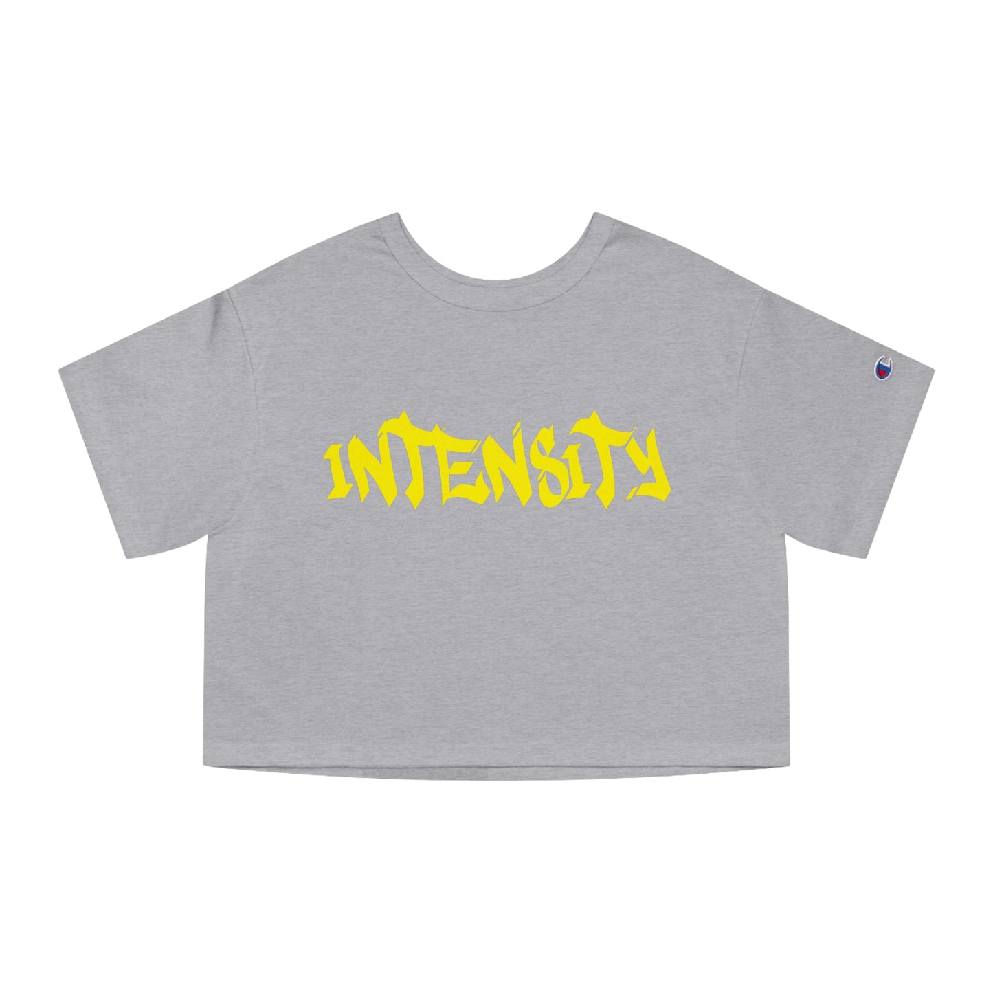 Women's "INTENSITY" Crop Top T-Shirt (Yellow)