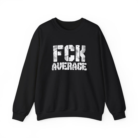 Men's "FCK Average" Crewneck (White)