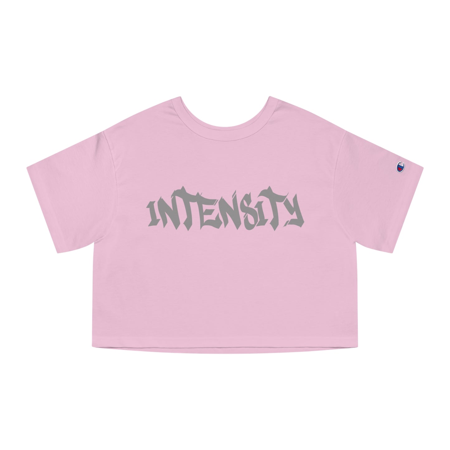 Women's "INTENSITY" Crop Top Shirt (Grey)