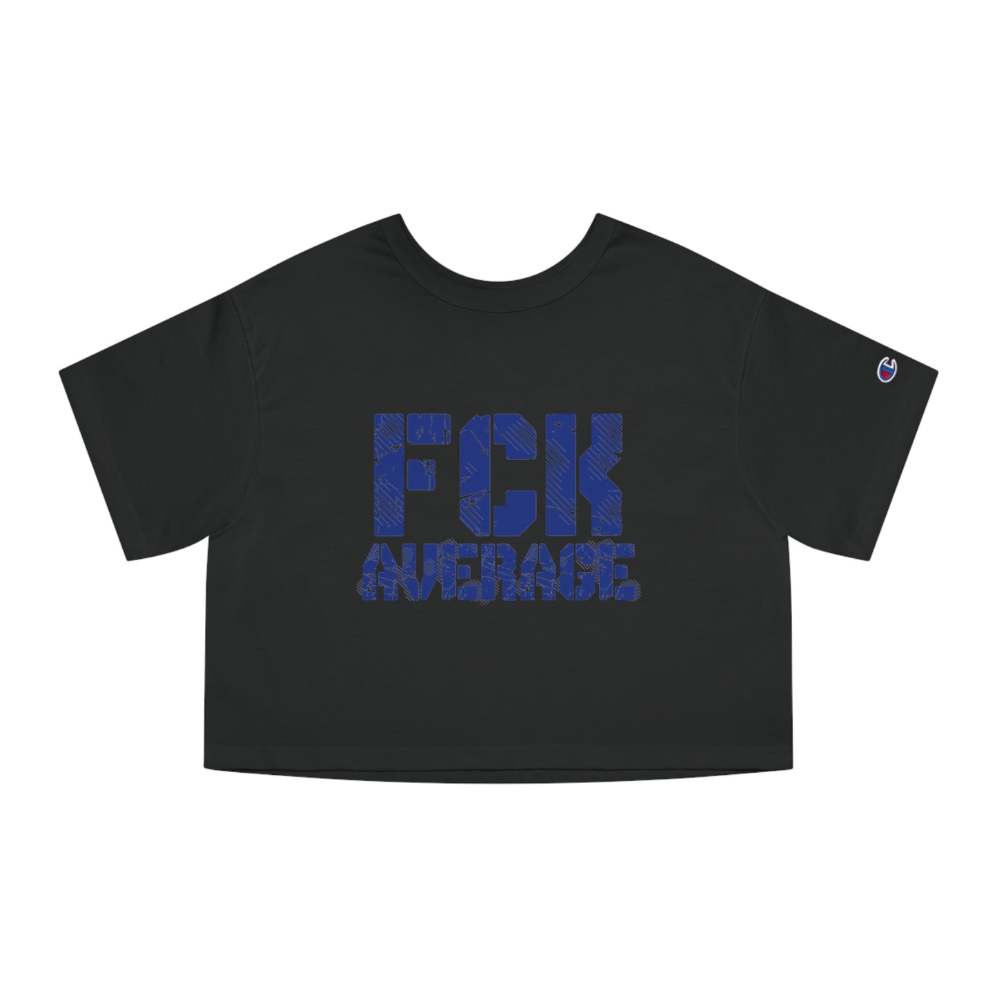 Women's "FCK Average" Crop Top (Blue)