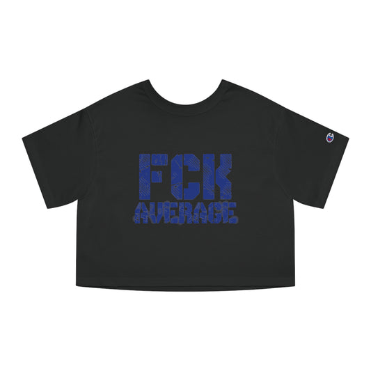 Women's "FCK Average" Crop Top (Blue)